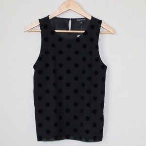 NWT J. Crew Factory Mercantile Velvet Polka Dot Tank
